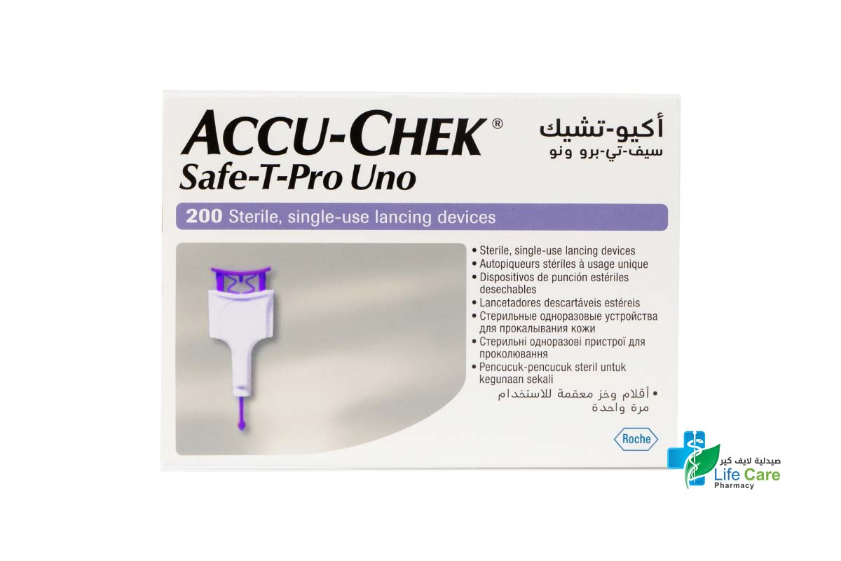 ACCU CHEK SAFE T PRO PLUS 200 LANCETS - Life Care Pharmacy