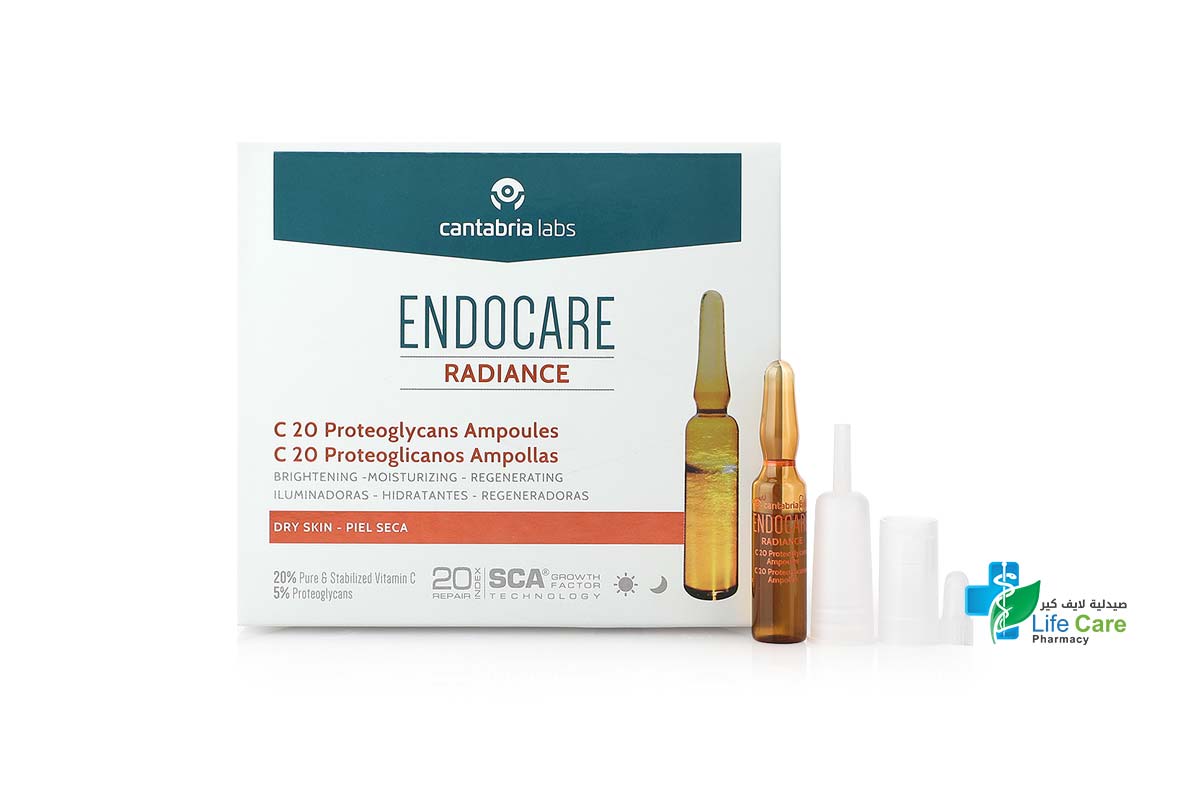 ENDOCARE RADIANCE C20 PROTEOGLYCANS 30X2ML AMPOULES - Life Care Pharmacy