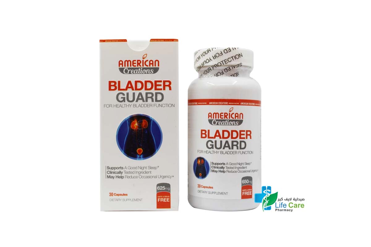 AMERICAN CREATIONS BLADDER GUARD 625 MG 30 CAPSULES - Life Care Pharmacy