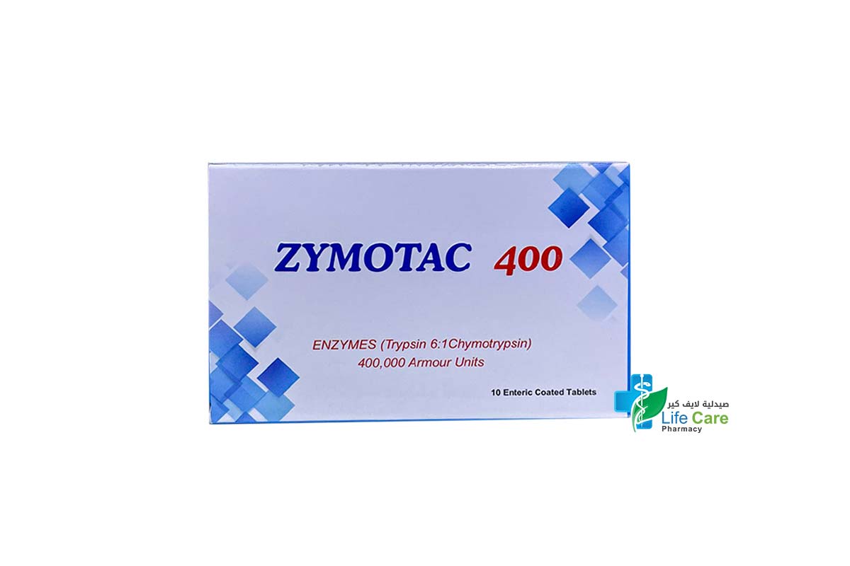 ZYMOTAC 400 MG 10 TABLETS - صيدلية لايف كير