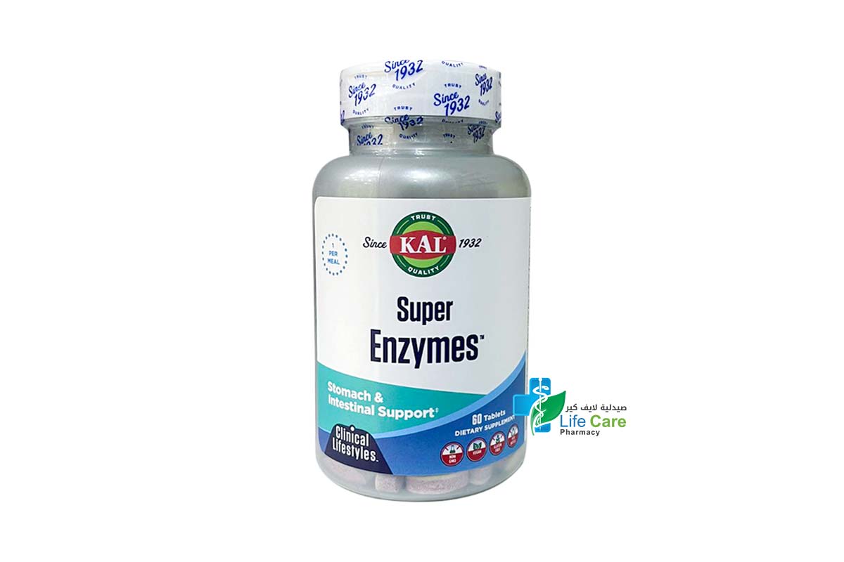 KAL SUPER ENZYMES 60 TABLETS - Life Care Pharmacy