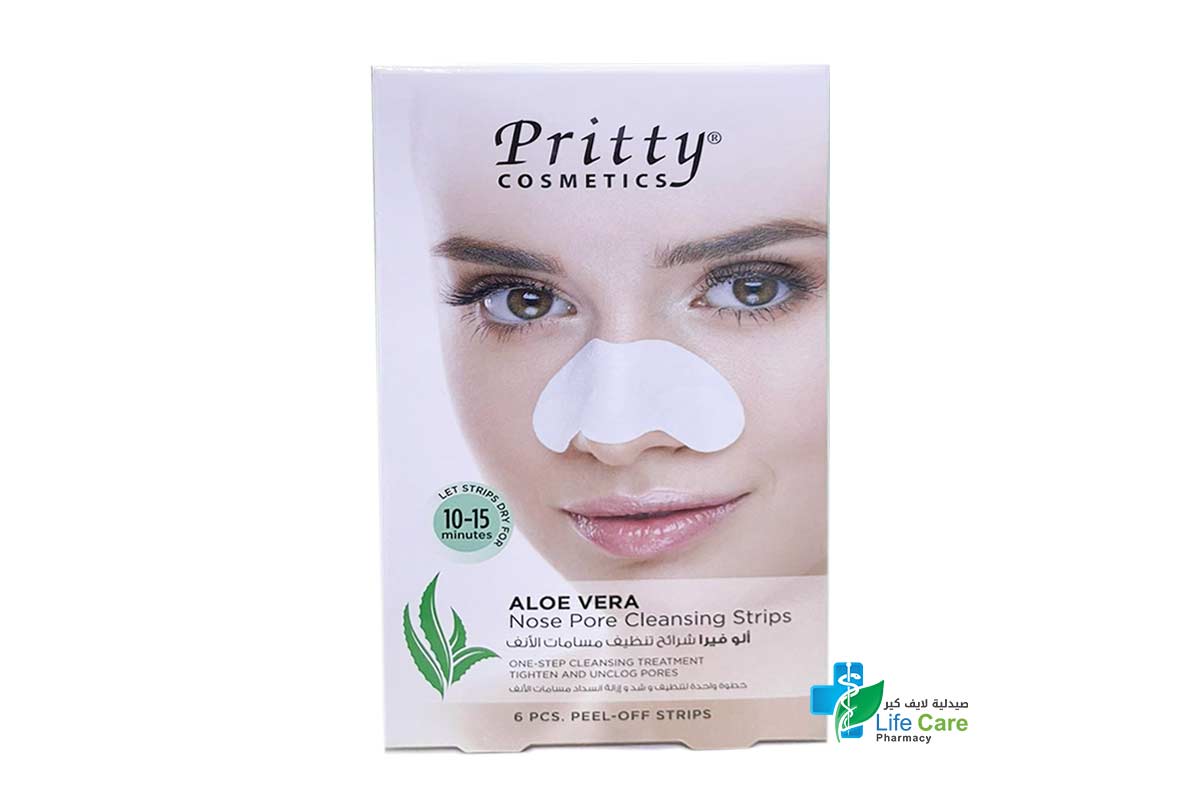 PRITTY ALOE VERA NOSE PORE CLEANSING STRIPS 6 PCS - Life Care Pharmacy