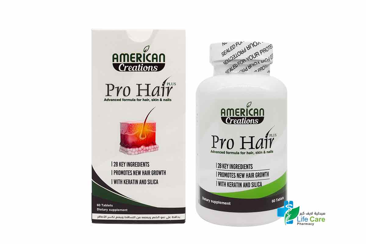 AMERICAN CREATIONS PRO HAIR 60 TABLETS - Life Care Pharmacy