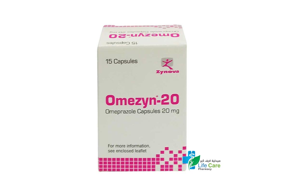 OMEZYN 20MG 15 CAPSULES - Life Care Pharmacy