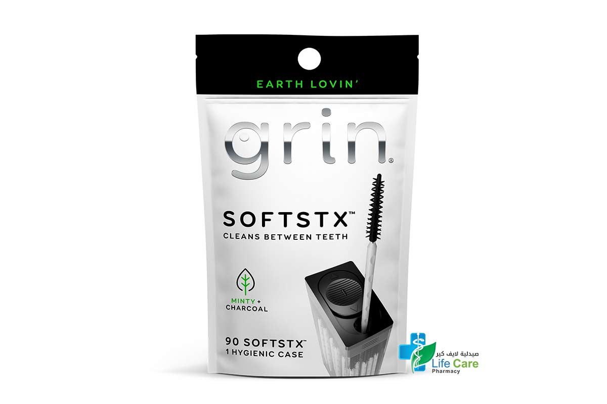 GRIN SOFTSTX CLEANS BETWEEN TEETH BLACK 90 PCS - Life Care Pharmacy