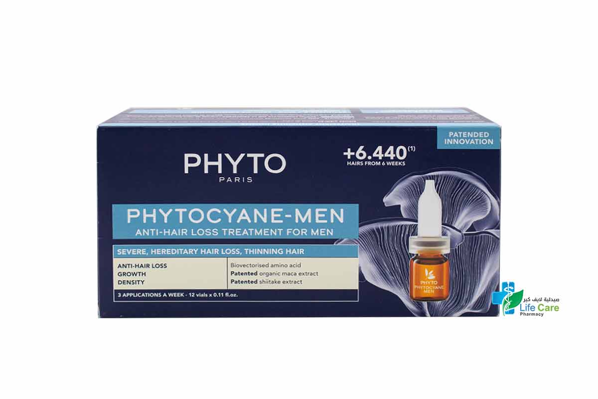 PHYTO ANTI HAIR LOSS TREATMENT FOR MEN 12X3.5ML - Life Care Pharmacy