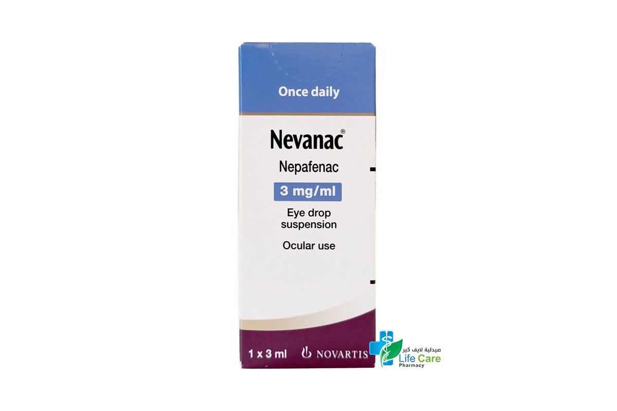 NEVANAC 3MG/ML EYE DROP 3ML - Life Care Pharmacy