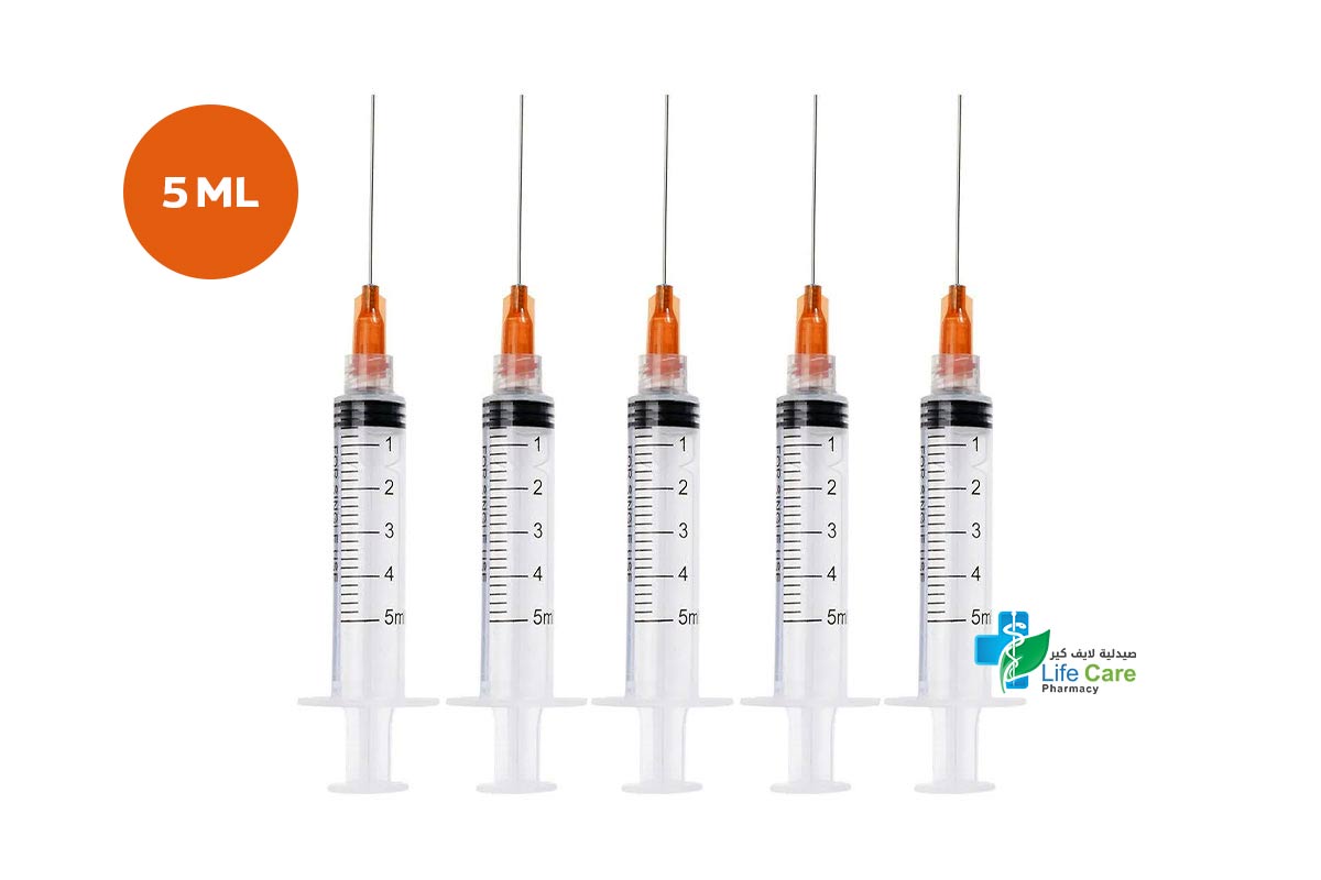 H AND N DISPOSABLE SYRINGES 5ML 5PCS - Life Care Pharmacy