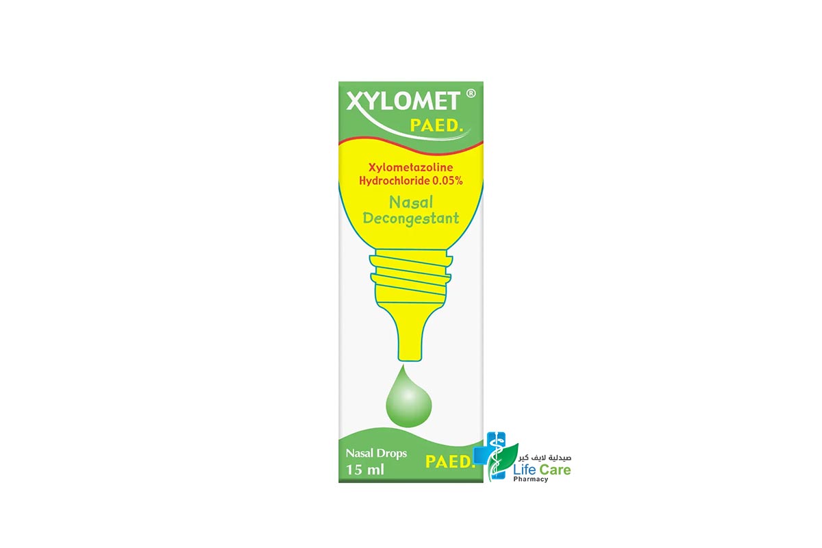 XYLOMET PAED 0.05% NASAL DROPS 15 ML - صيدلية لايف كير