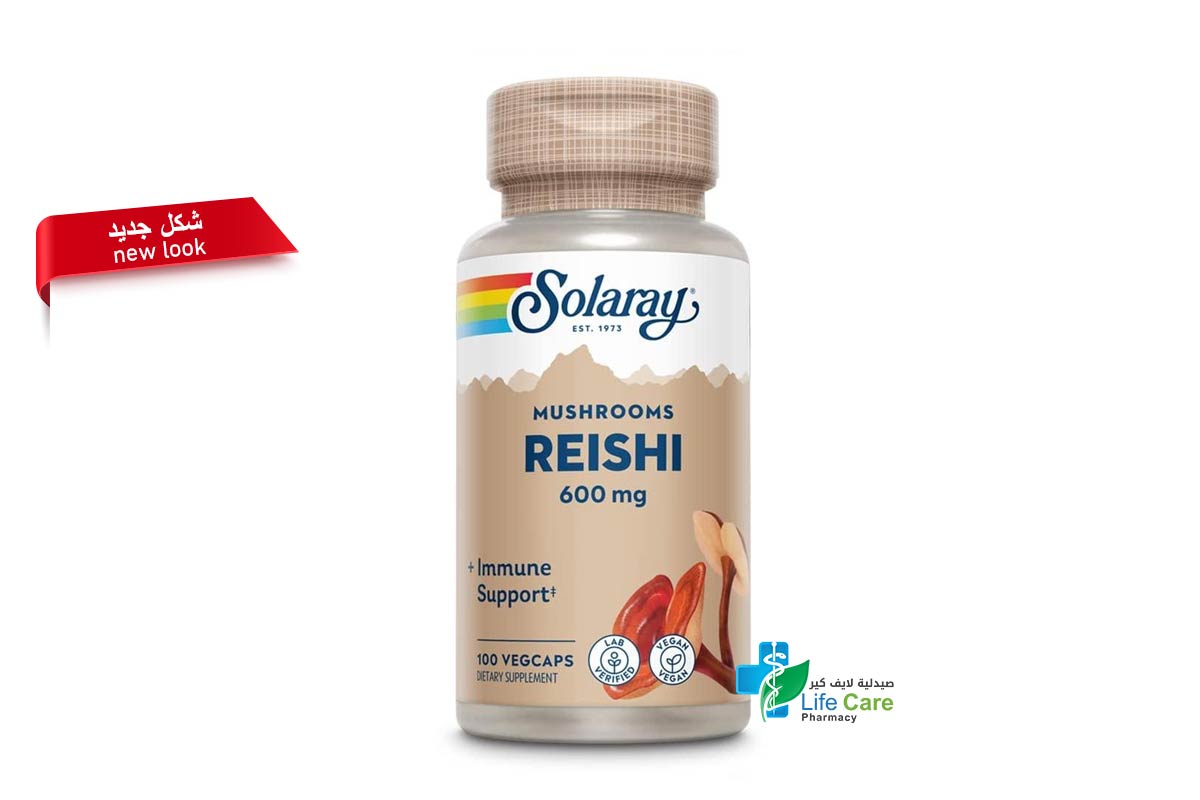 SOLARAY REISHI MUSHROOM 600MG 100 CAPSULES - Life Care Pharmacy
