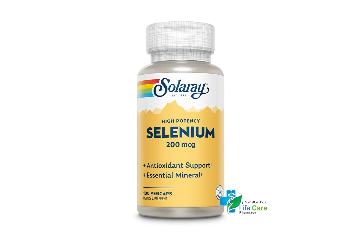 SOLARAY SELENIUM 200MCG 100 VEGCAPS - Life Care Pharmacy