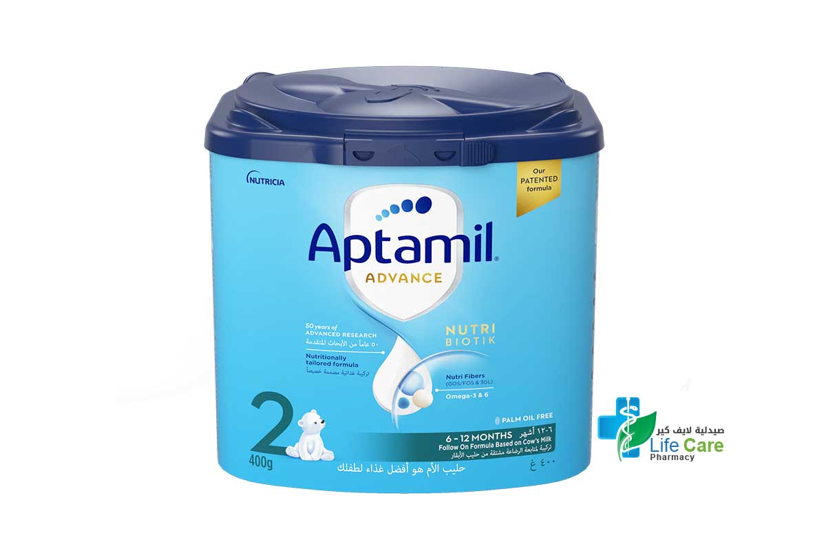 APTAMIL ADVANCE NO2 FROM 6 TO 12 MONTHS 400 GM - Life Care Pharmacy