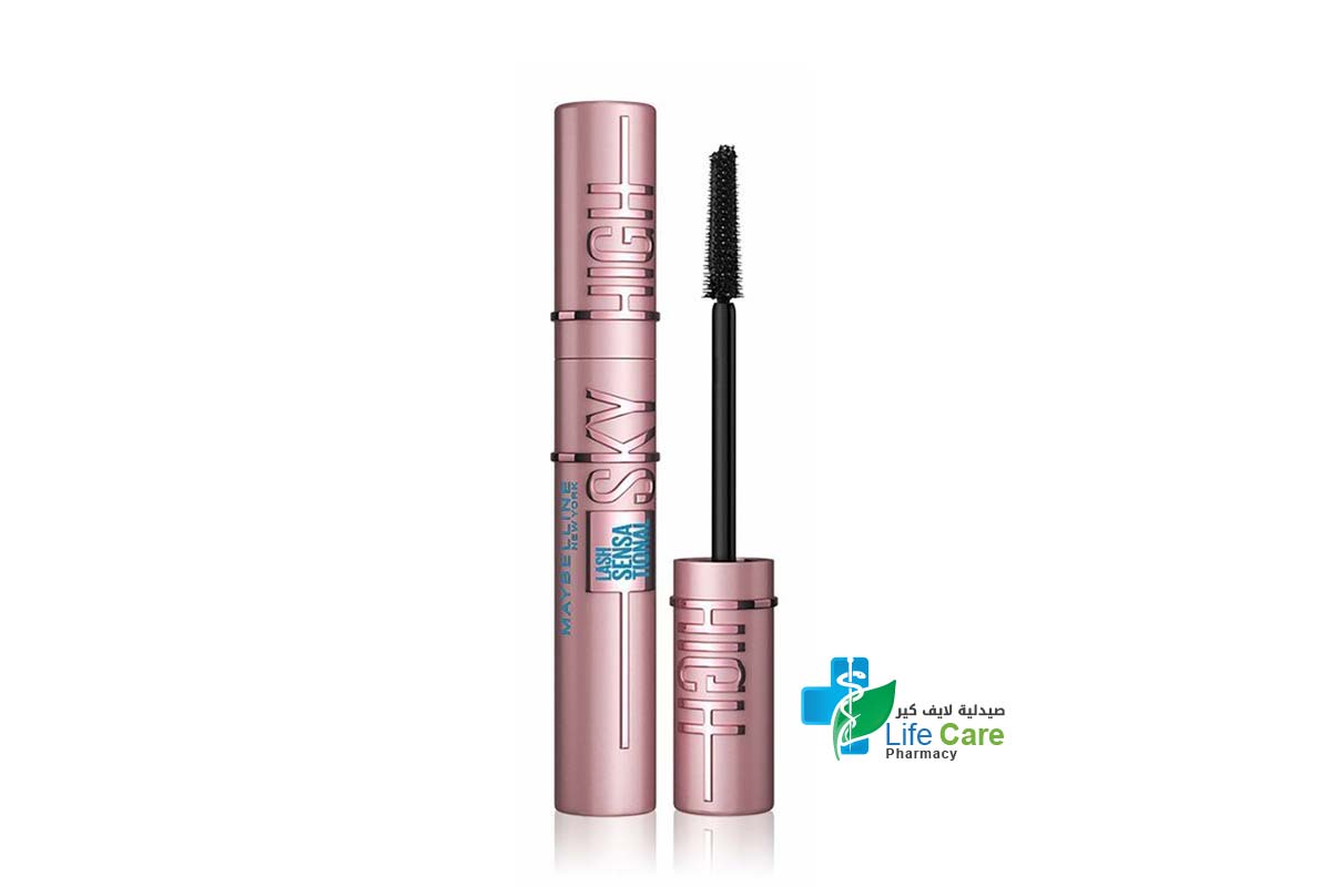 MAYBELLINE LASH SENSATIONAL SKY HIGH BLACK WASHABLE MASCARA - Life Care Pharmacy