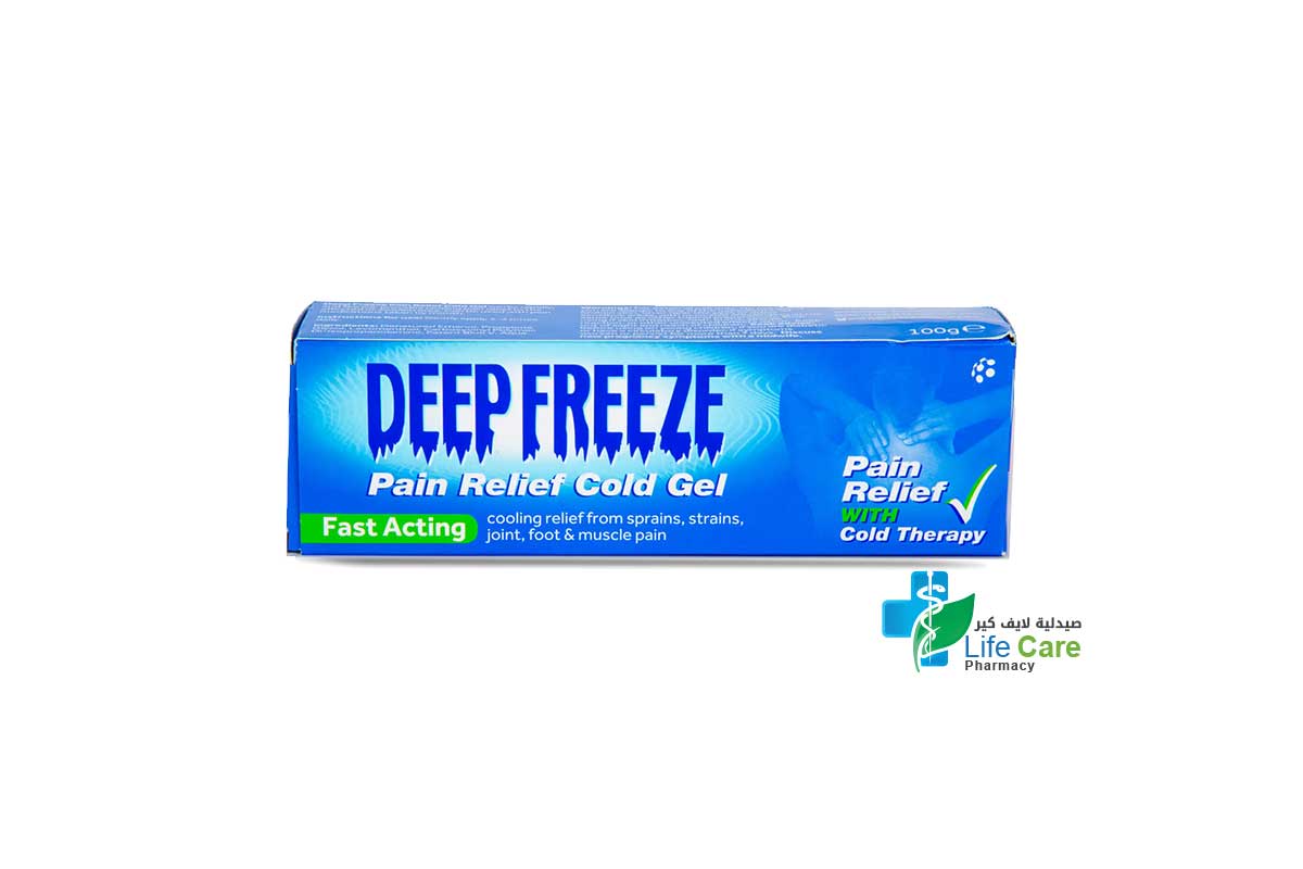 DEEP FREEZE PAIN RELIEF COLD GEL 100 GM - Life Care Pharmacy