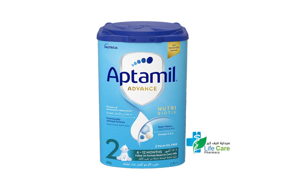 APTAMIL ADVANCE NO 2 FROM 6 TO 12 MONTHS 800 GM - Life Care Pharmacy