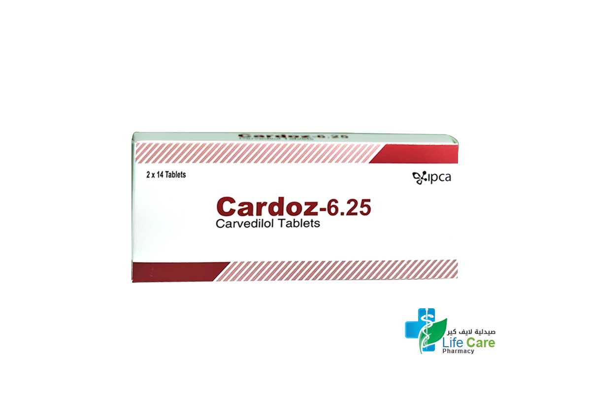 CARDOZ 6.25 MG 28 TABLETS - Life Care Pharmacy