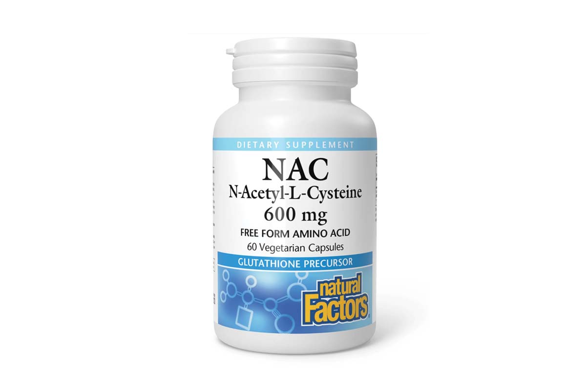 SUPPLIER NATURAL FACTORS NAC N - ACETYL - L - CYSTEINE 600 MG 60 VEGETARIAN CAPSULES - Life Care Pharmacy