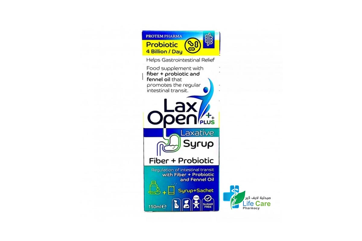 LAX OPEN PLUS SYRUP 150 ML - Life Care Pharmacy