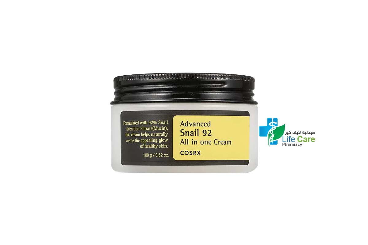 COSRX ADVANCED SNAIL 92 ALL IN ONE CREAM 100 GM - Life Care Pharmacy