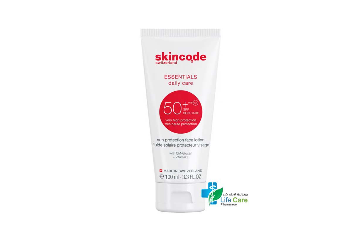 SKINCODE SUN PROTECTION FACE LOTION SPF 50 PLUS 100 ML - Life Care Pharmacy