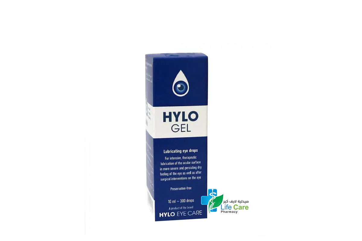 HYLO GEL EYE DROP 10ML - Life Care Pharmacy