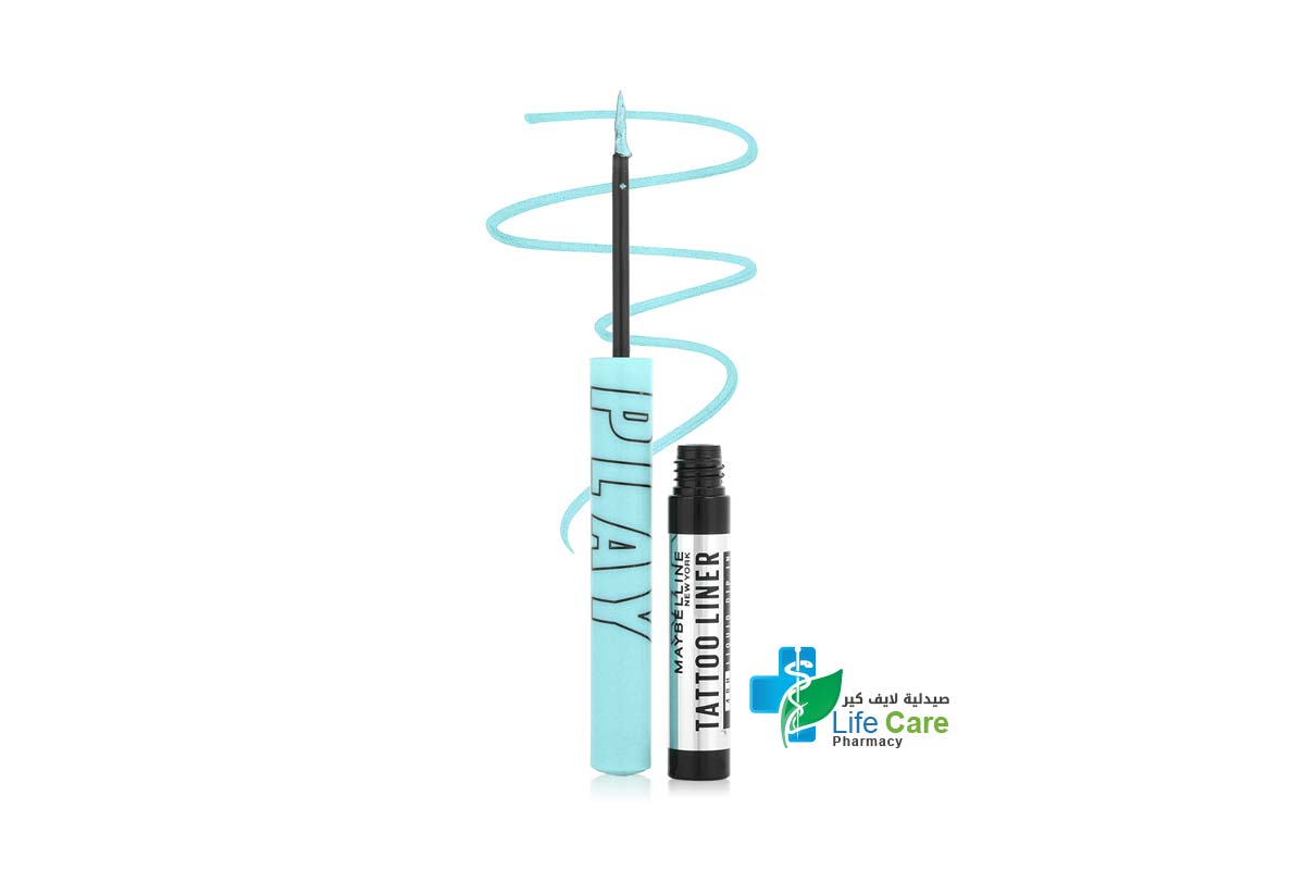 MAYBELLINE TATTOO LINER LIQUID DIP IN PLAY 48H AQUA 2.1 ML - Life Care Pharmacy