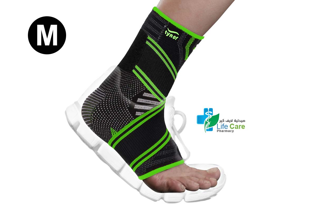 TYNOR SPORT ANKLE BINDER AIR PRO GREEN 202 SIZE MEDIUM 1PCS - Life Care Pharmacy