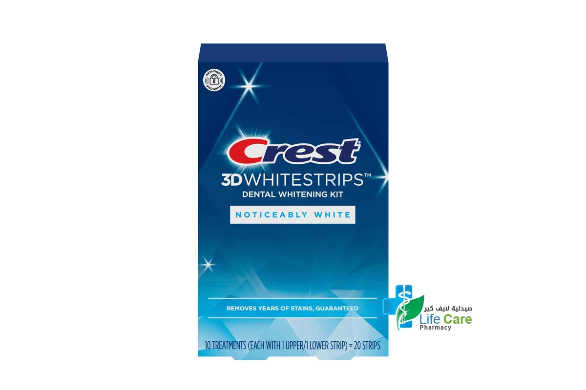 CREST 3D WHITESTRIPS DENTAL WHITENING KIT 20 STRIPS - Life Care Pharmacy