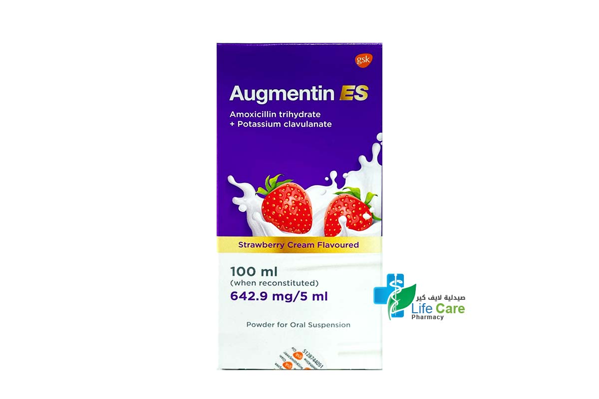 AUGMENTIN ES 642.9MG/5ML  SUSPENSION - Life Care Pharmacy