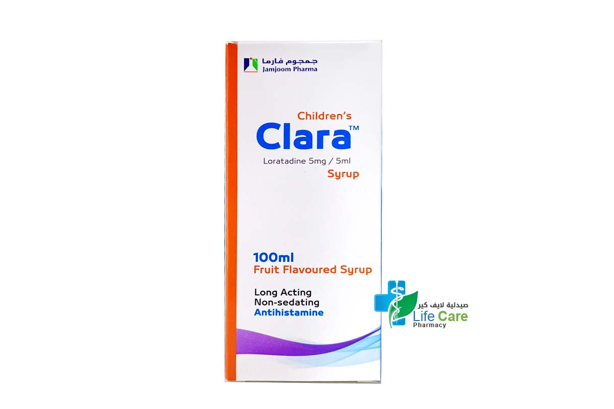 CLARA CHILDRENS 5MG 5ML SYRUP 100 ML - Life Care Pharmacy
