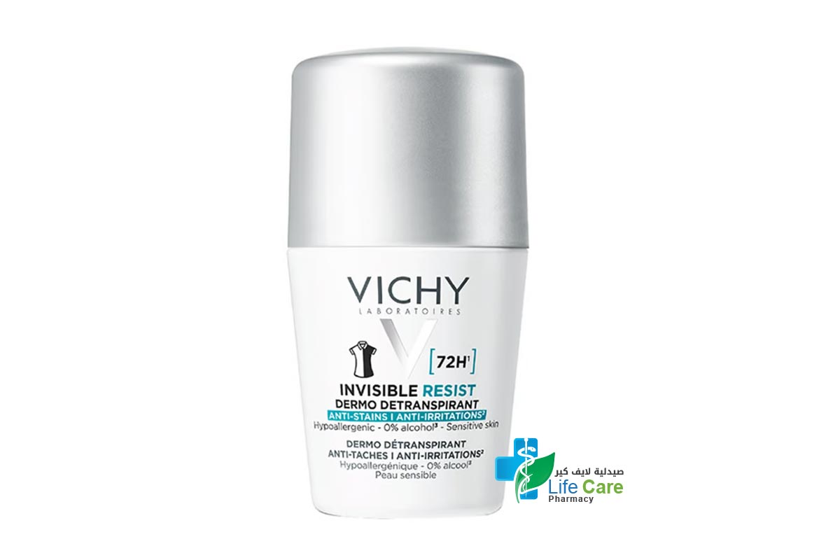 VICHY DEODRANT INVISIBLE RESIST 72 HOURS 50 ML - Life Care Pharmacy