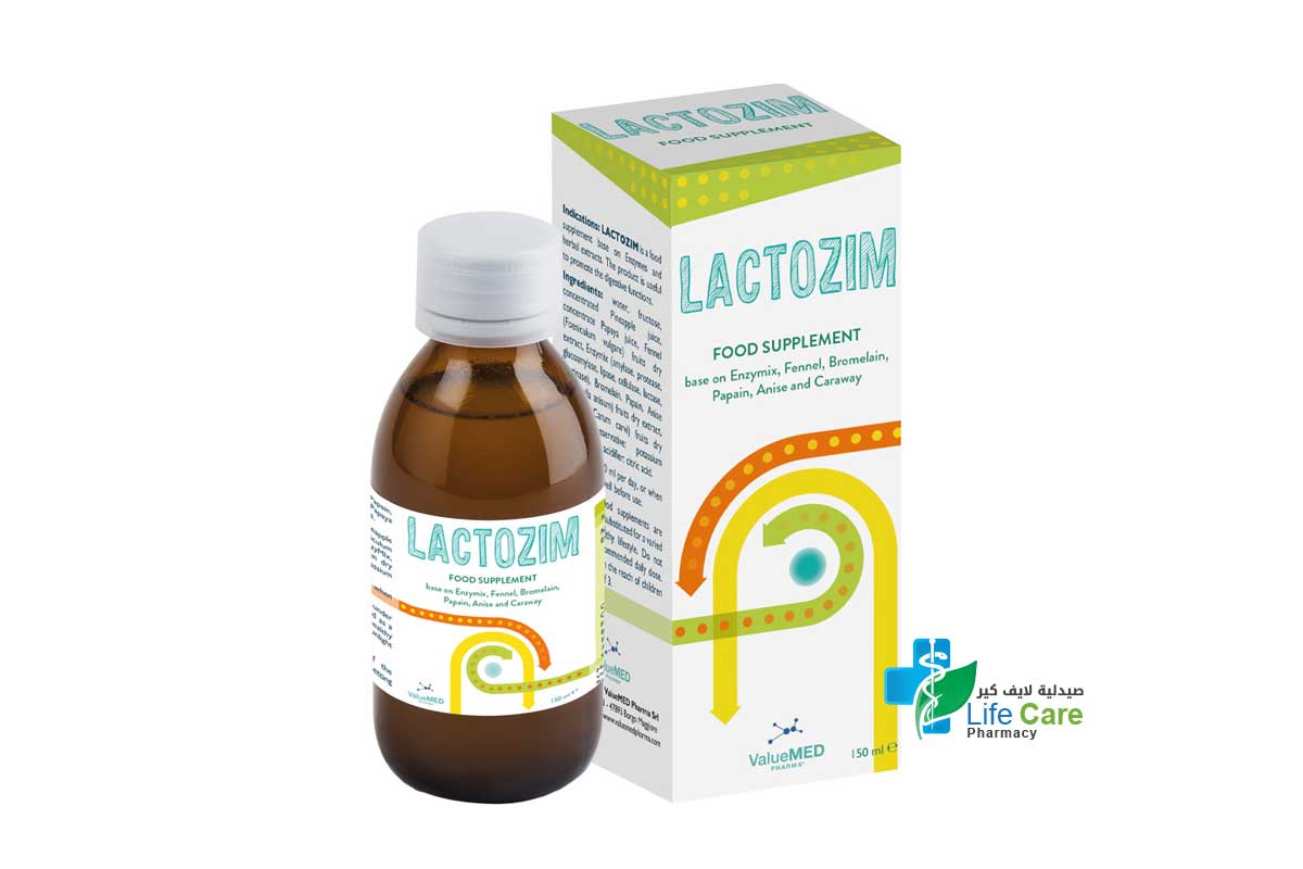 VALUEMED LACTOZIM FOOD SUPPLEMENT SYRUP 150 ML - Life Care Pharmacy