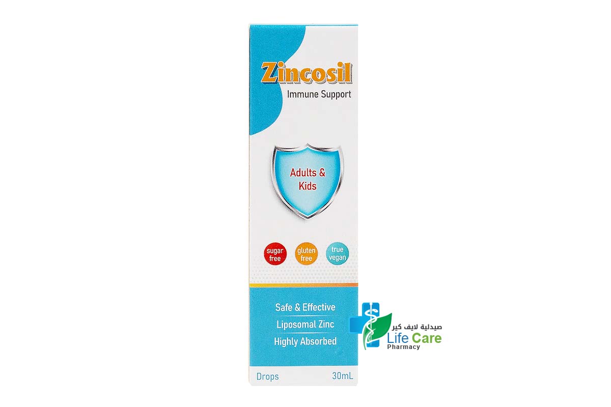 ZINCOSIL IMMUNE ADULT AND KIDS DROPS 30 ML - Life Care Pharmacy