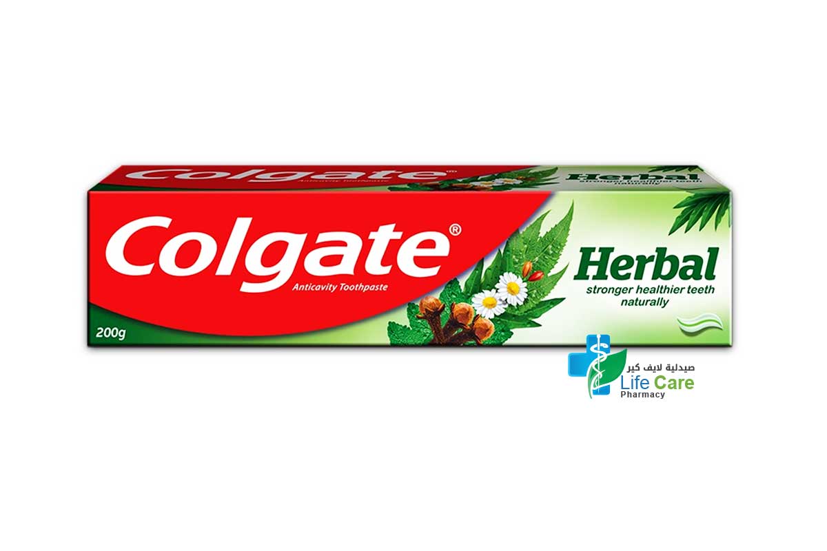 COLGATE HEARBAL TOOTHPASTE 200 GM - Life Care Pharmacy