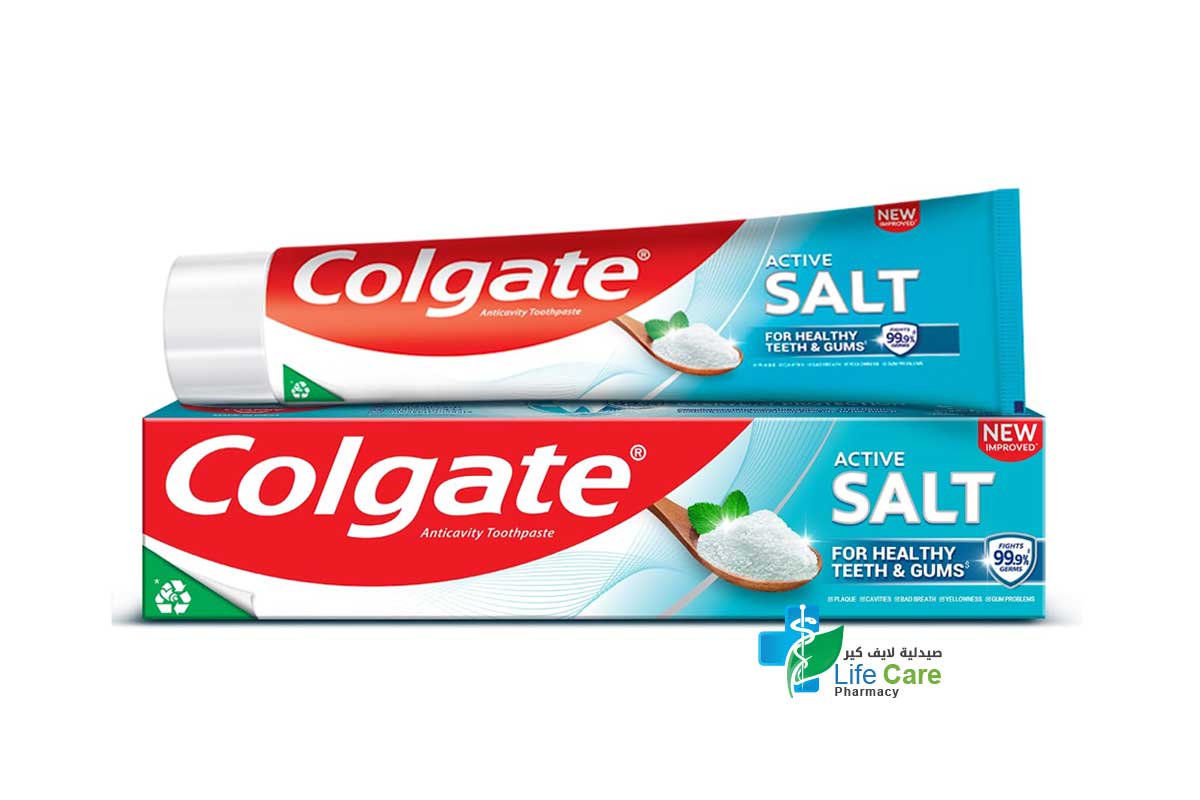 COLGATE ACTIVE SALT TOOTHPASTE FOR HEALTHY TEETH AND GUMS 150 GM - Life Care Pharmacy
