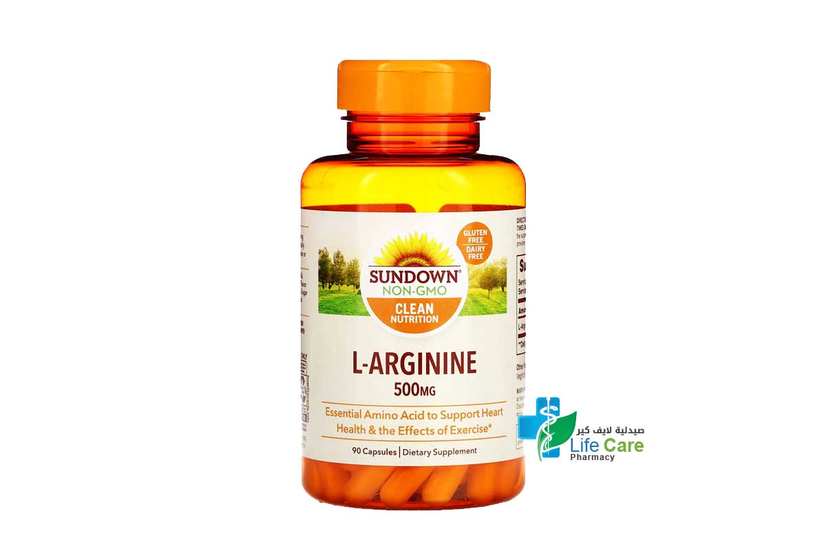 SUNDOWN L-ARGININE 500 MG 90 CAPSULES - Life Care Pharmacy