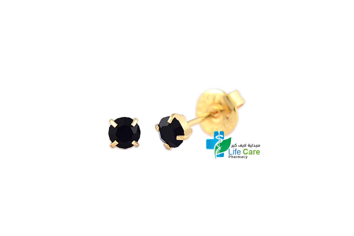 PRIMED EAR PIERCING 32-413 G/P 4MM CRYSTAL JET - Life Care Pharmacy