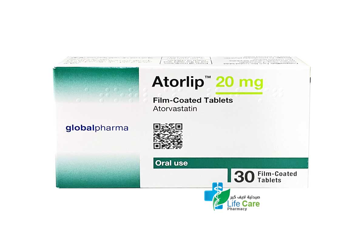 ATORLIP 20 MG 30 TABLETS - Life Care Pharmacy