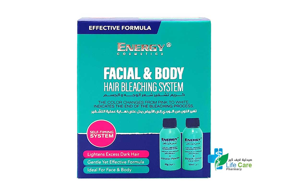 ENERGY FACIAL AND BODY HAIR BLEACHING SYSTEM - Life Care Pharmacy