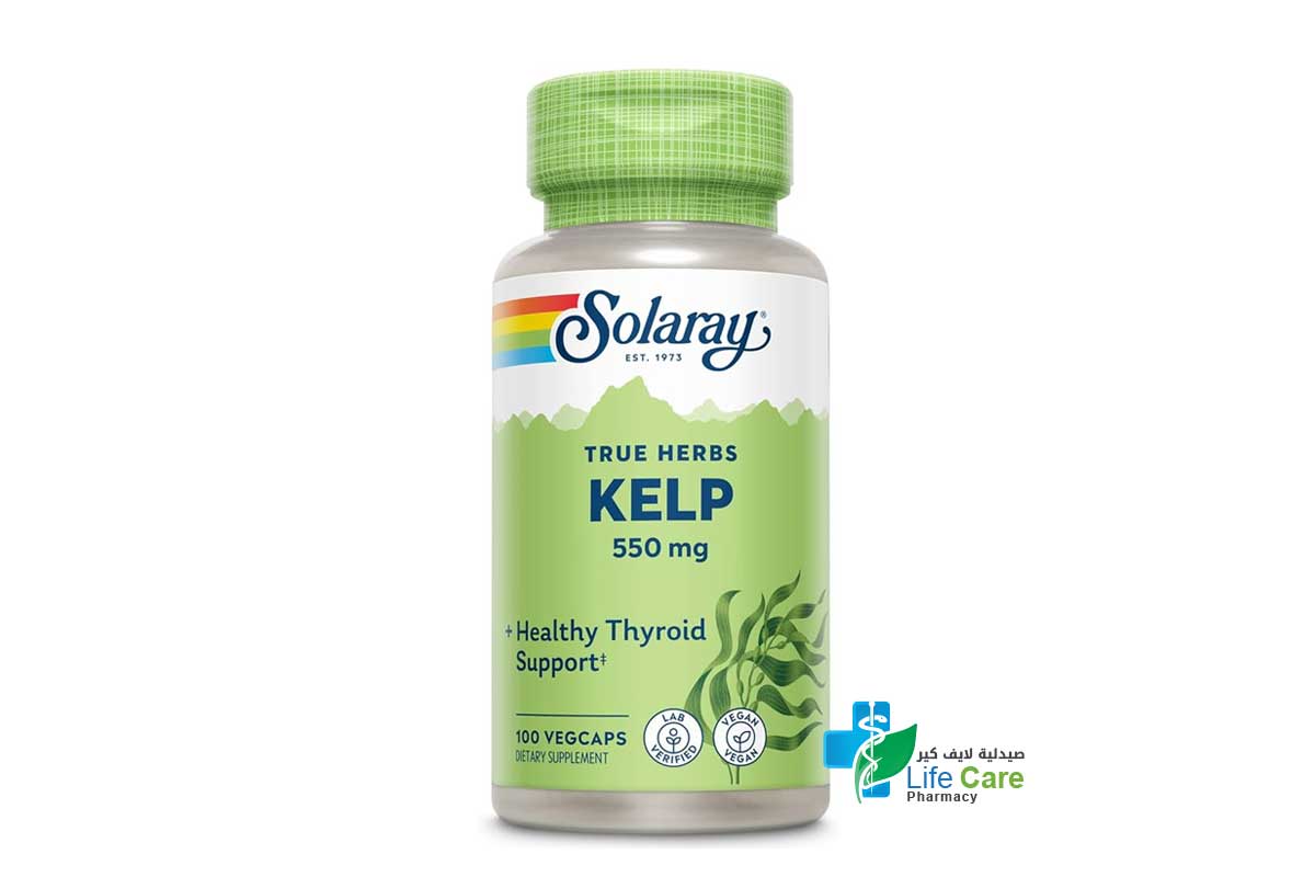 SOLARAY KELP 550 MG 100 VEGCAPS - Life Care Pharmacy