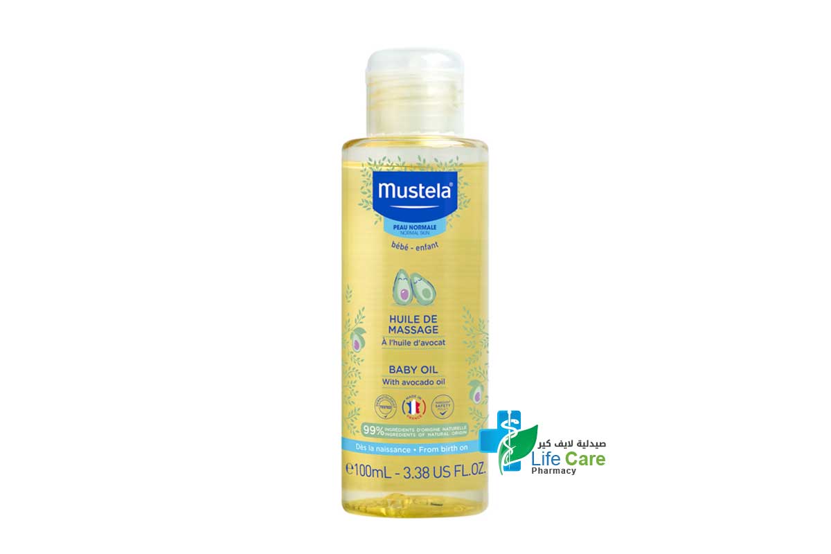 MUSTELA MASSAGE BABY OIL 100ML - Life Care Pharmacy