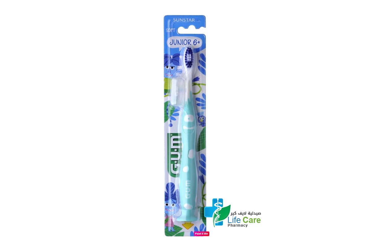 GUM JUNIOR 6 PLUS YEARS  SOFT TOOTHBRUSH MINT 902 - Life Care Pharmacy