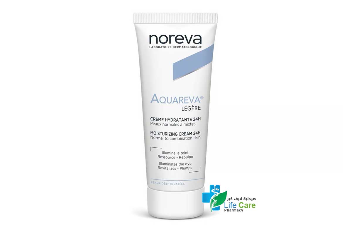 NOREVA AQUAREVA LIGHT MOISTURIZING CREAM 24H 40ML - Life Care Pharmacy