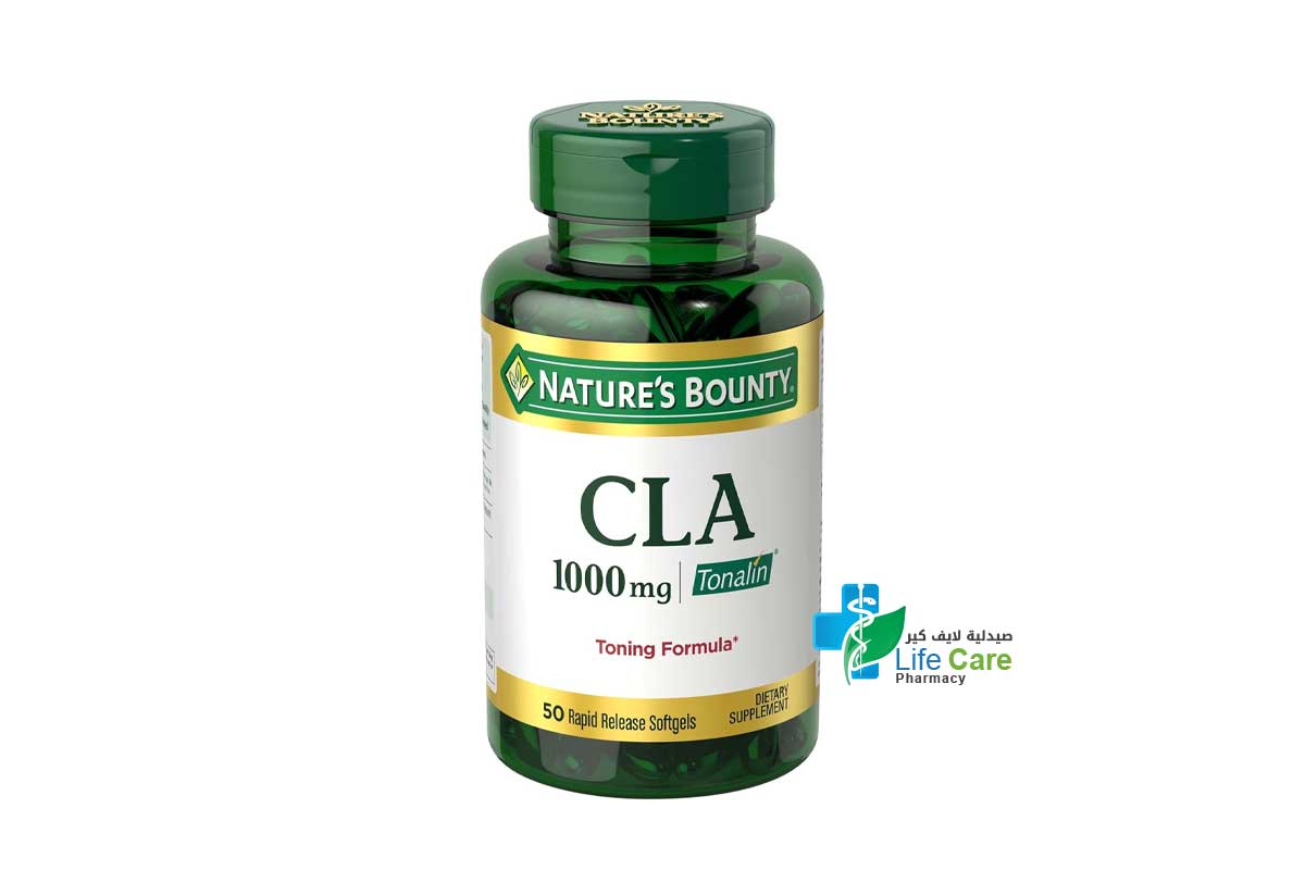 NATURES BOUNTY CLA TONALIN 1000MG 50 SOFTGELS - Life Care Pharmacy