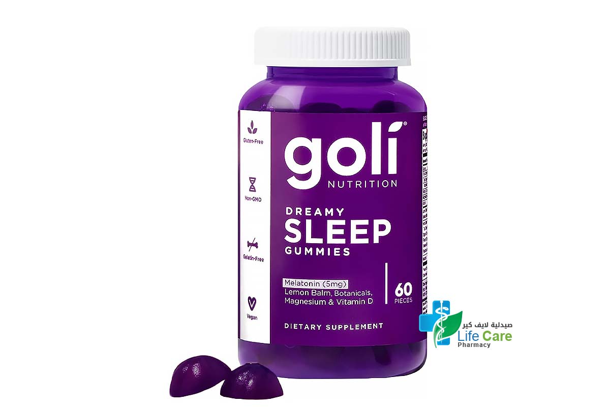 GOLI DREAMY SLEEP 5 MG MELATONIN GUMMIES 60 PIECES - Life Care Pharmacy