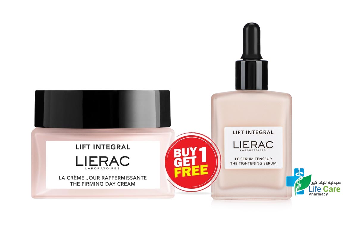 BOX BUY1GET1 LIERAC THE FIRMING DAY CREAM 50 ML PLUS TIGHTENING SERUM 15 ML - Life Care Pharmacy