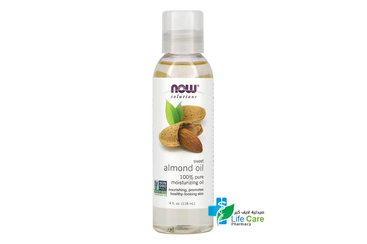 NOW ALMOND OIL MOISTURIZING 100% PURE 118 ML - Life Care Pharmacy