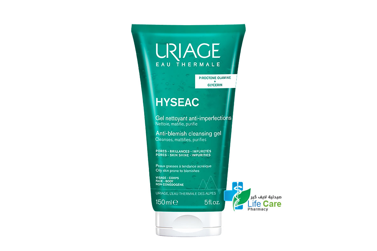 URIAGE HYSEAC ANTI BLEMISH CLEANSING GEL 150ML - Life Care Pharmacy