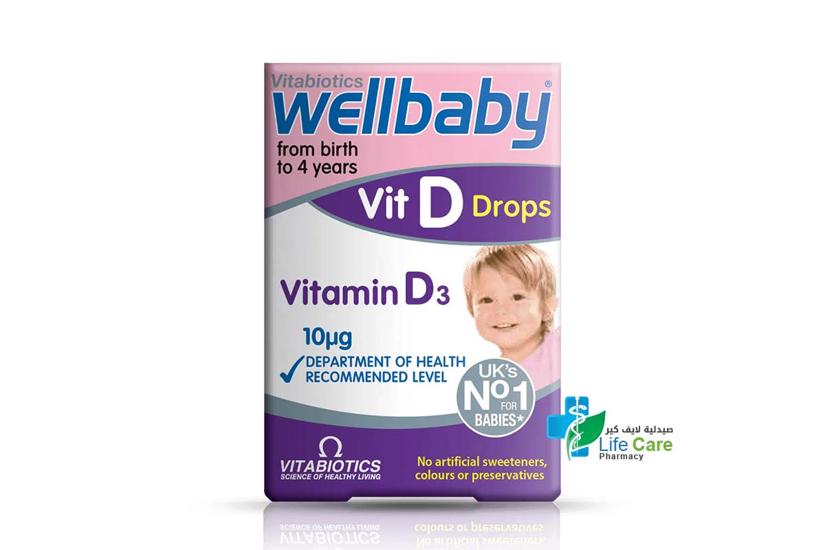 VITABIOTICS WELLBABY VITAMIN D3 400IU DROPS 30ML - Life Care Pharmacy