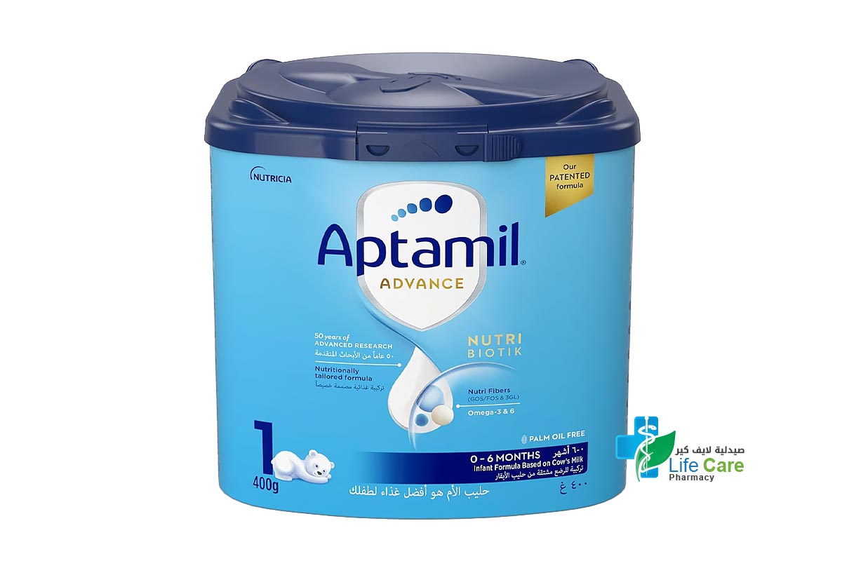 APTAMIL ADVANCE NO 1 FROM 0 TO 6 MONTH 400 GM - Life Care Pharmacy